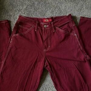 Dickies Women's Red Straight Jeans